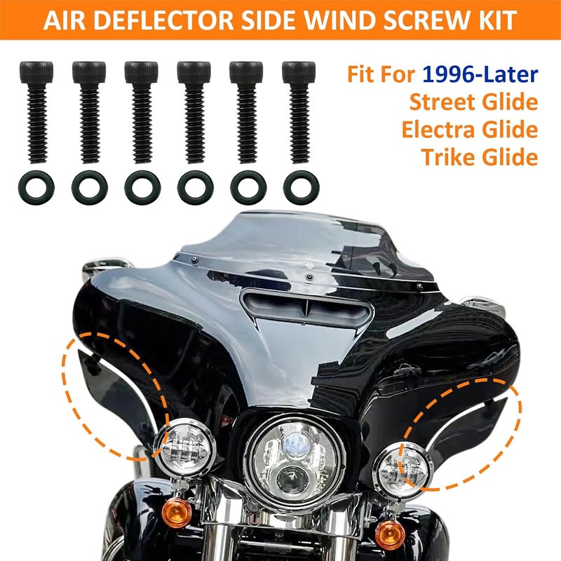 IVWFU 42PCS Windshield Bolts Kit Inner Batwing Fairing Bolts Screws Stainless Steel Fit for 1996-2025 Harley Touring Road Glide Electra Street Glide Trike Ultra Limited Glide - Image 5